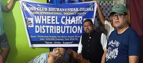 Wheel Chair Distribution by LCB Orissa